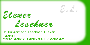 elemer leschner business card